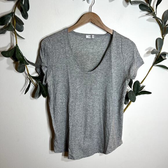 Vince Gray Scoop Neck Tee - Picture 1 of 3